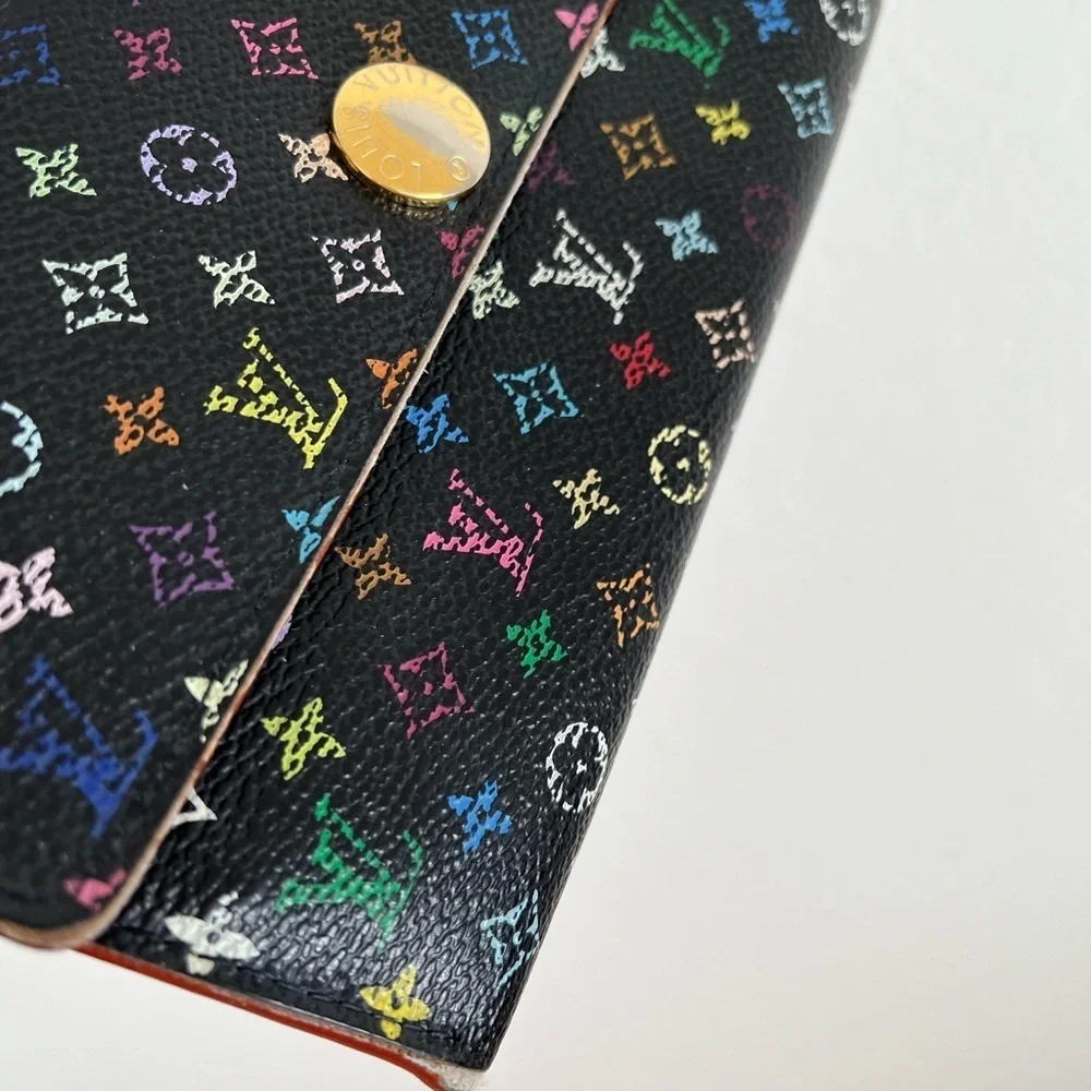 Auth LV Portefeuille Murikami wallet with 46”unbrand chain.